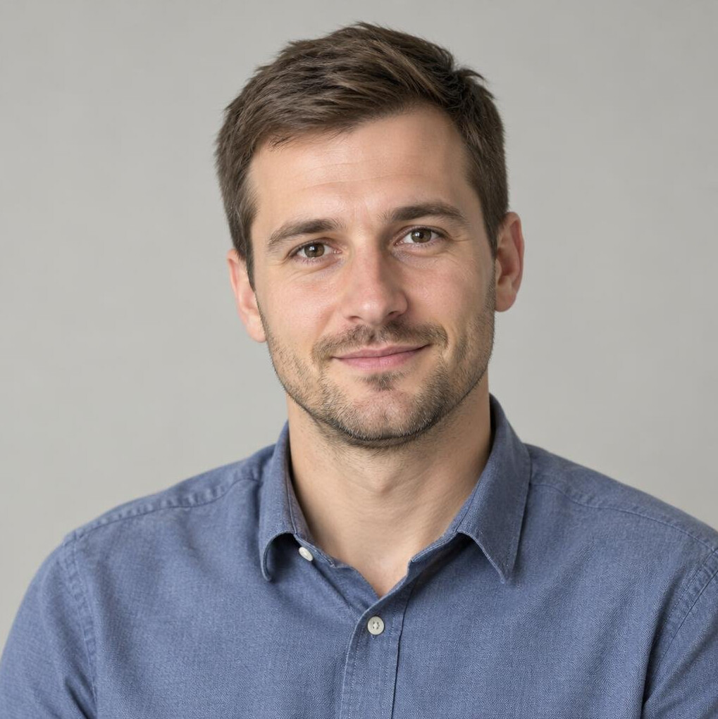 Portrait of a young man with a neutral background